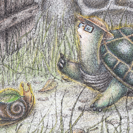 Наставления черепахи садовой улитке