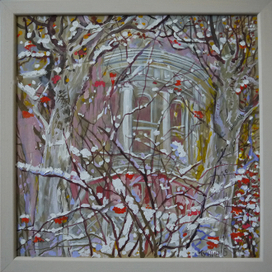 Рябиновый декабрь.  / из серии " Сто метров от мастерской"