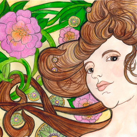 В стиле Альфонса Мухи