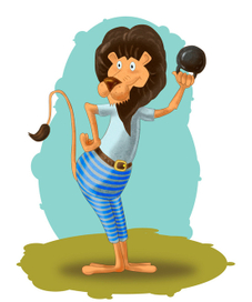 Лев с гирей