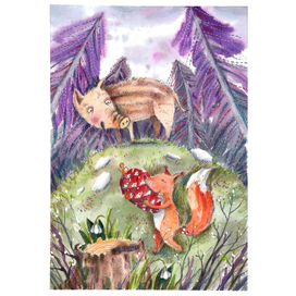 Иллюстрация к терапевтической сказке "Красная шишка" Автор: Афанасьева Светлана