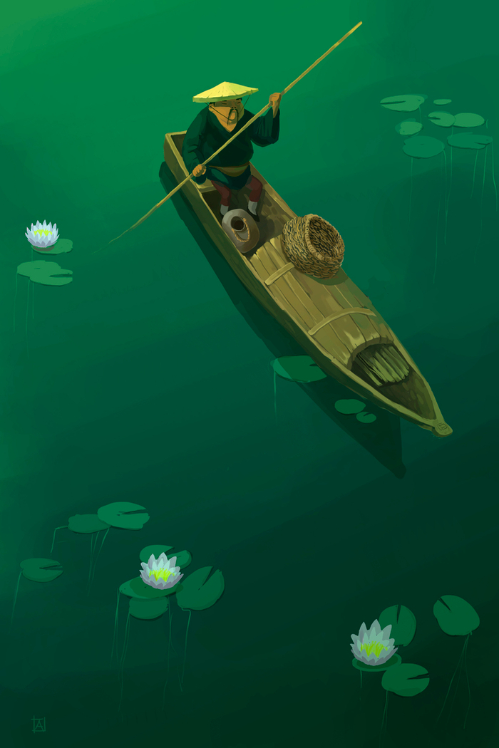 японский рыбак