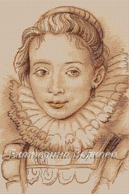 Схема для вышивки по эскизу Рубенса к картине Портрет Камеристки