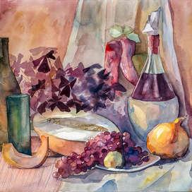 Натюрморт с дыней 40*50