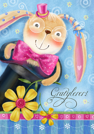 открытка зайчик)