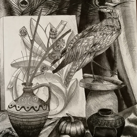 Натюрморт с птицей