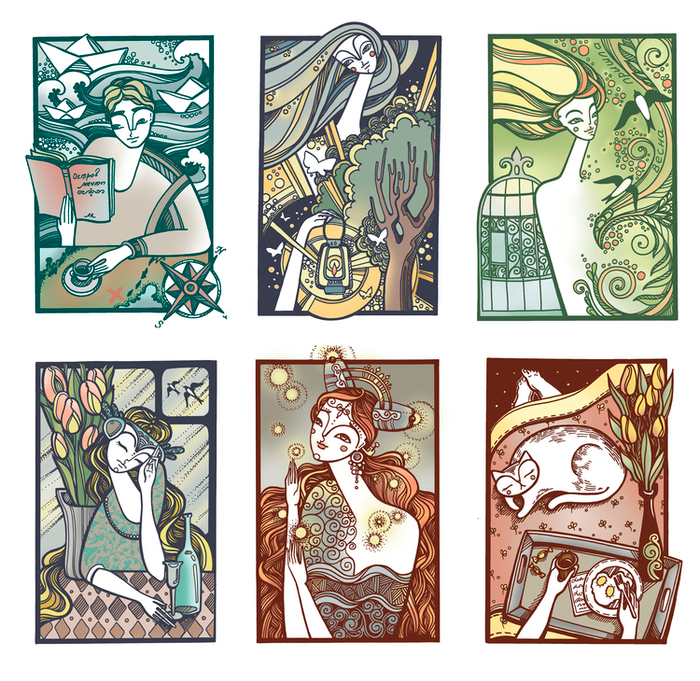 Серия открыток 