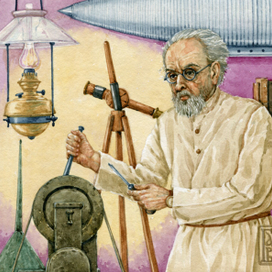 Константин Эдуардович в мастерской