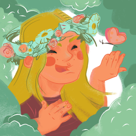 Даша и бабочка