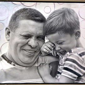 семейный портрет карандашем