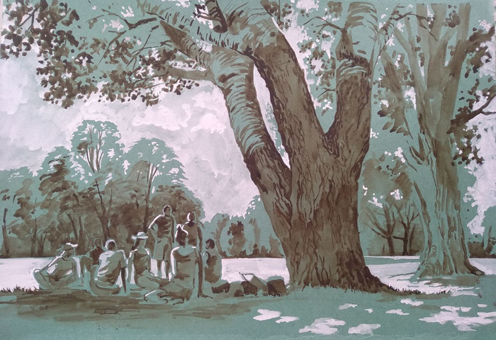 Пикник у парка Пратер в Вене