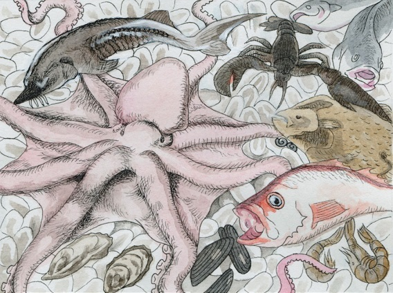 Меню ингредиентов: "Рыбная витрина"