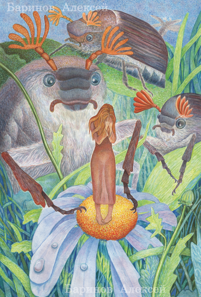 Иллюстрация к сказке Дюймовочка Г.Х Андерсена