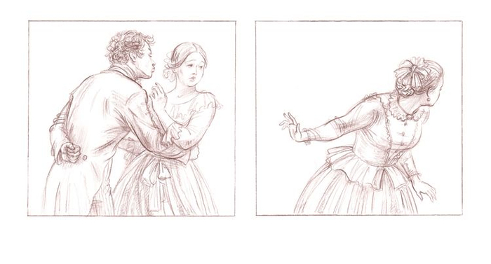 "Не в свои сани не садись" А.Н. Островский; иллюстрация(разворот)