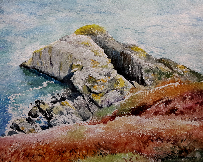 Скалы в Howth,Ирландия.