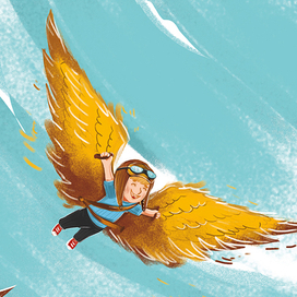 фрагмент иллюстрации на разворот в детскую книжку