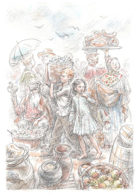 "Динка" В. Осеева. Иллюстрация