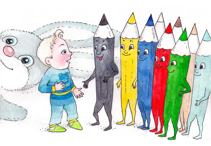 Разноцветные приключения. Знакомство с карандашами.