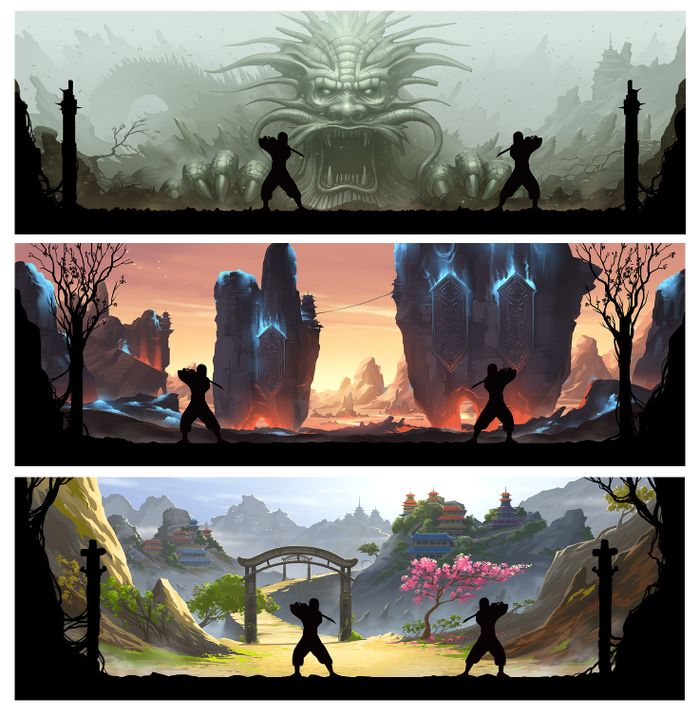 Фоны для игры Shadow fight