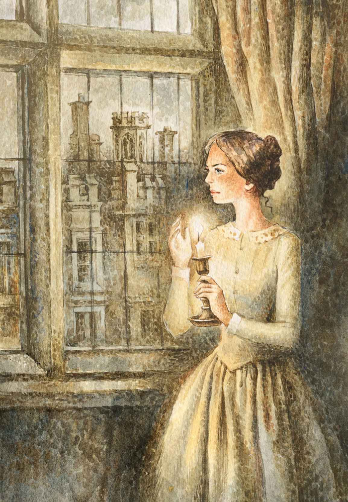 Иллюстрация к роману Шарлот Бронте "Джейн Эйр".