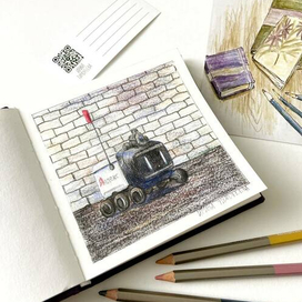 Иллюстрация с роботом-доставщиком Яндекса