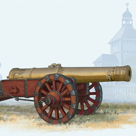 Реконструкция пищали с изображением царевича Фёдора Борисовича Годунова