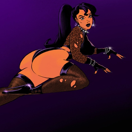 Пин-ап открытка к альбому "Turbo" группы Judas Priest