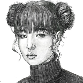 Портрет девушки в карандашной технике