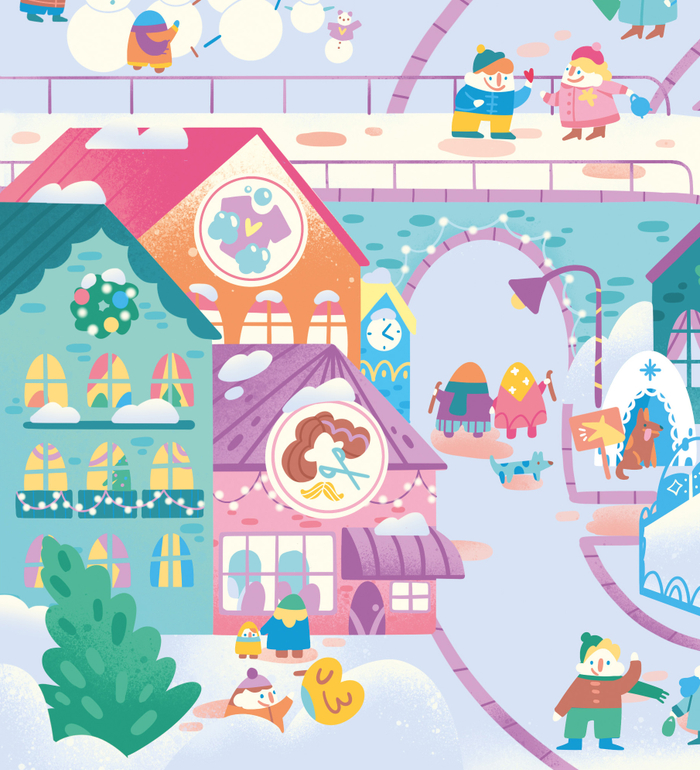 Иллюстрация для Адвент-календаря с наклейками (Фрагмент)