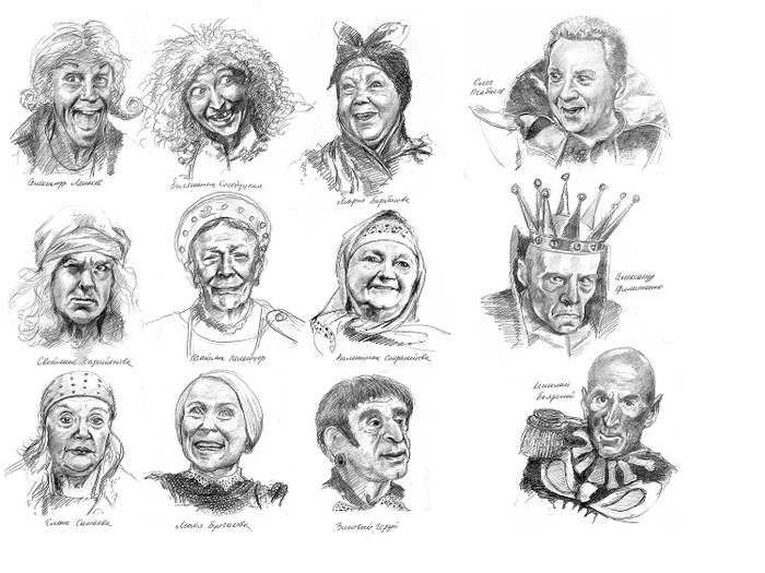 Советские актеры в роли Бабы Яги и Кощея. Для книги "Последний богатырь. От Лукоморья до Белогорья"