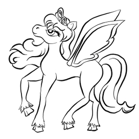 Векторная пони-принцесса с крыльями