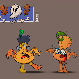 Концепт персонажей- тыкв