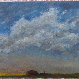 рассвет в деревушке