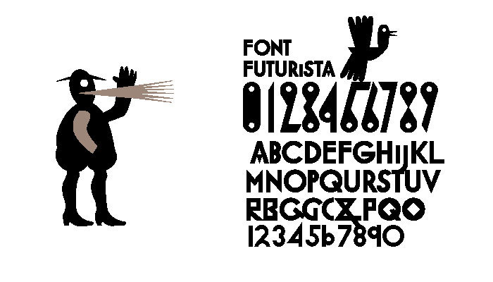 шрифт футуризм