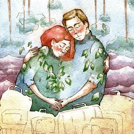 на чемоданах