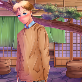 Парень в аниме стиле