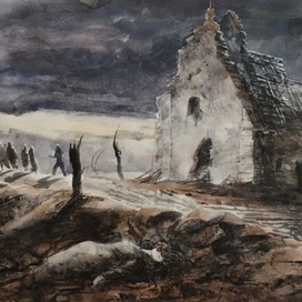 Иллюстрация к произведению Б. Васильева "В списках не значился"