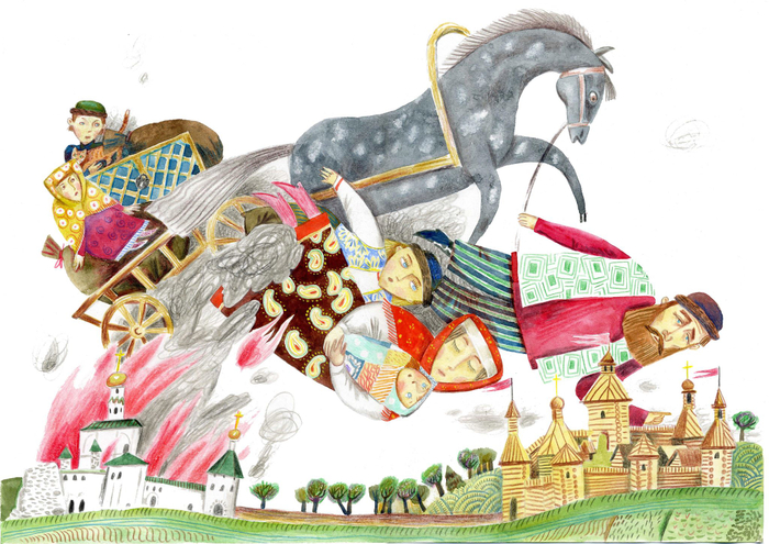 иллюстрация "исход из Ростова Великого в Радонеж"