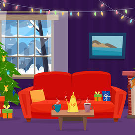 Новогодняя комната