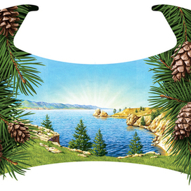 Иллюстрация для лимонада ТМ "Напитки из Черноголовки". Байкал.