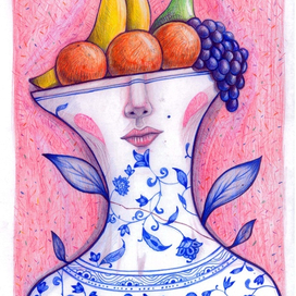 Синие листья