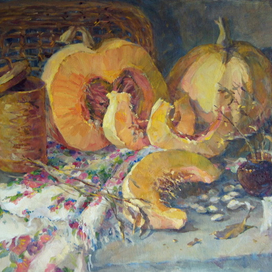 Натюрморт с тыквами
