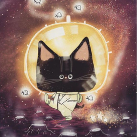 кот в космосе