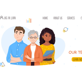 Иллюстрация команды для веб сайтов