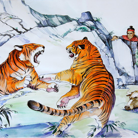 Наблюдать за огнем с противоположного берега