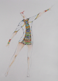 Эскиз хореографического костюма "Египет"