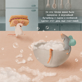 Иллюстрация к книге про мышей