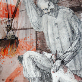 ПОРОЙ НА СКЛАДЕ... (иллюстрация к "Картофельной собаке" Ю.Коваля)