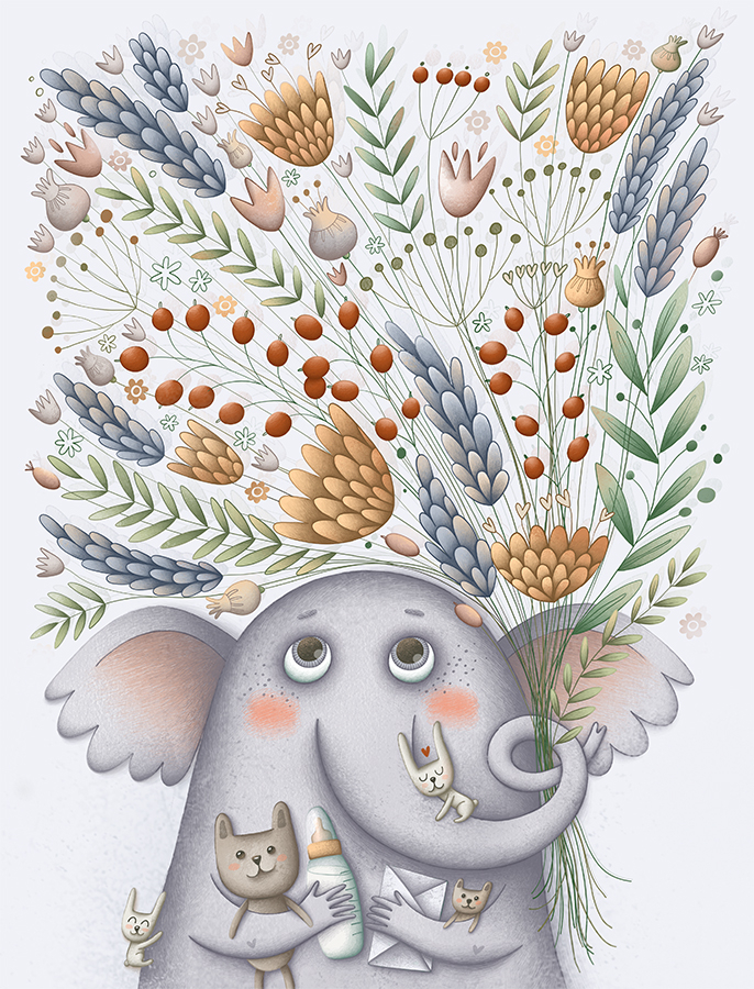 Цветочный слоник