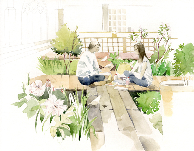 ланч в Клюни, Париж, лето 2012